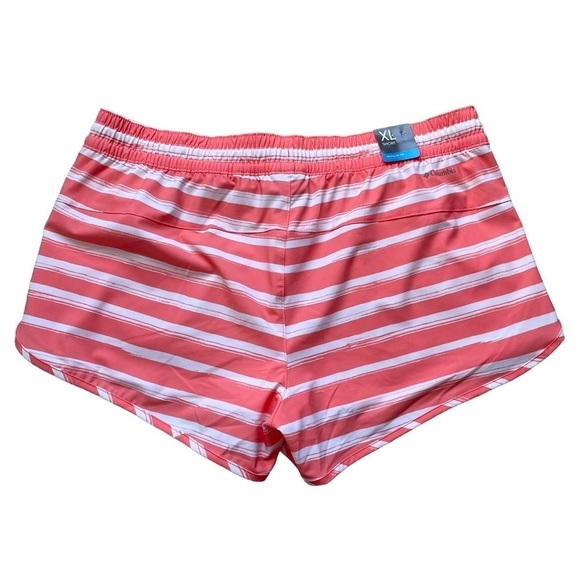 Columbia Women’s Bogata Bay Stretch UPF 50 Print Shorts Size XL Coral Stripe - Picture 5 of 9